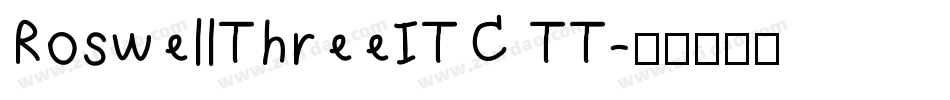 RoswellThreeITC TT字体转换